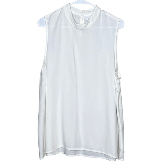 J Jill Womens XL White High Neck Sleeveless Top Lightweight Shirt - Picture 1 of 9